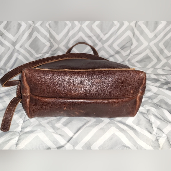 AUTHENTIC PORTLAND LEATHER GOODS  CROSSBODY / SATCHEL ZIP TOP TOTE BROWN - Picture 9 of 16